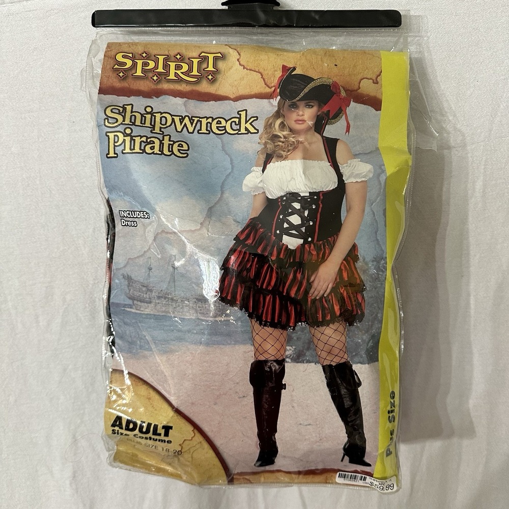 SPIRIT Leg Ave Shipwreck Pirate‎ Halloween Costume Adult Plus Size 18-20 Dress - Picture 1 of 6